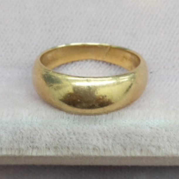 ヴィンテージリング　k20 甲丸 楽天市場】T【K20】甲丸リング K20 リング 指輪 総重量10.6g 約17号