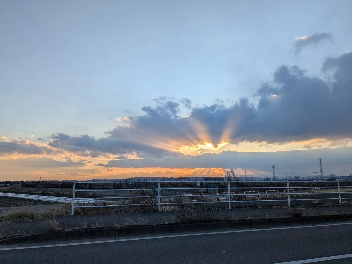 夕日の景色
