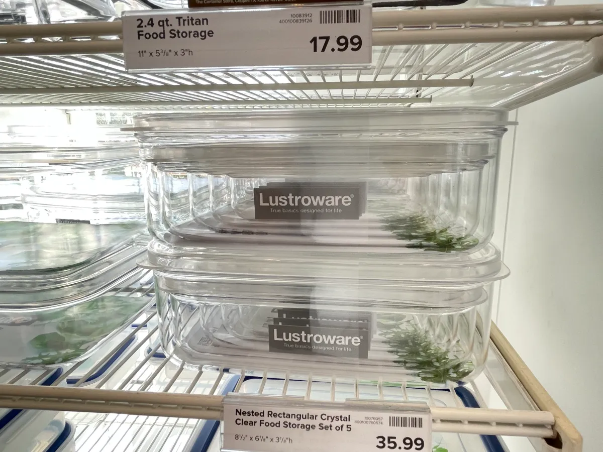 Lustroware Crystal Clear Nested Rectangular Food Storage