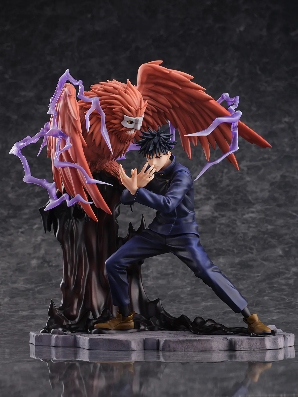 呪術廻戦 伏黒恵 1/7 フィギュア 完成品 鵺 呪術廻戦」虎杖悠仁、伏黒恵の1/7スケールフィギュアが登場！式
