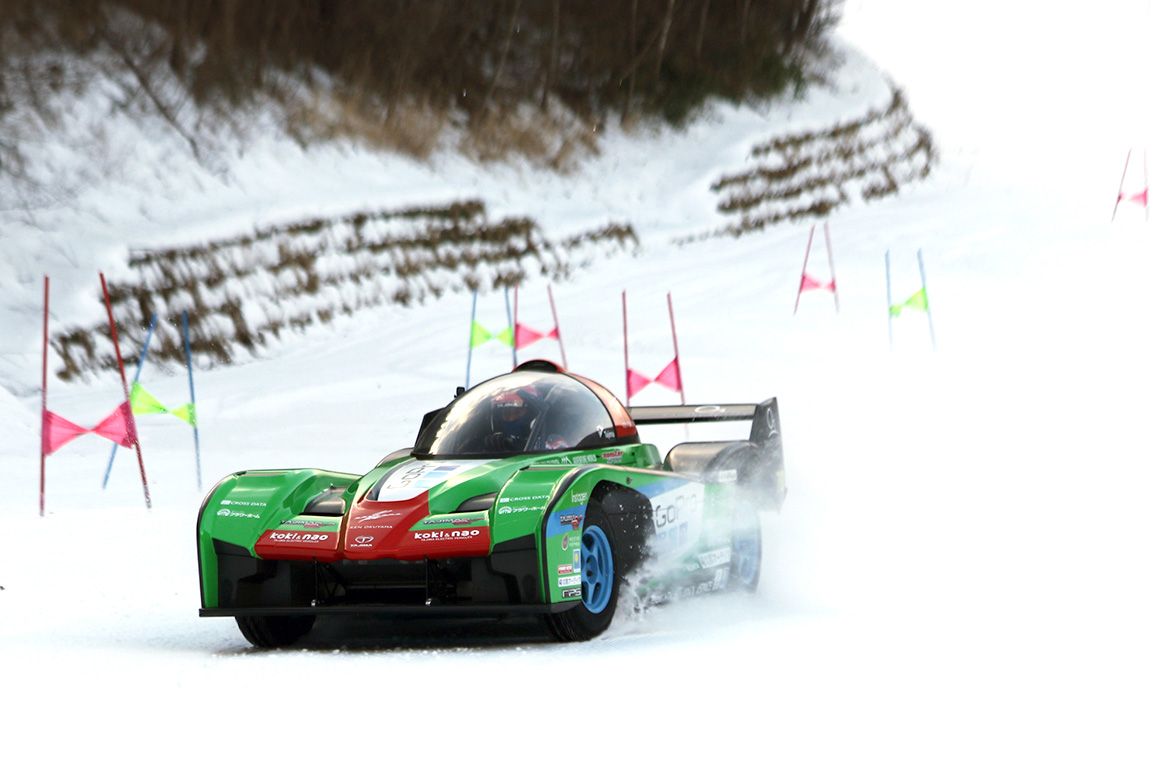 あさひプライムスキー場でEVレーシングカー「MONSTER SPORT E