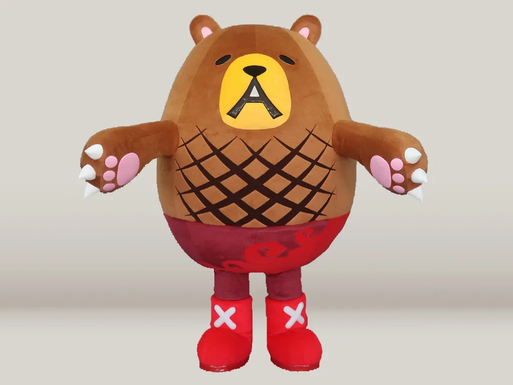 日本ハンバーグ協会キャラクター エアー着ぐるみ製作 ｜バルーン造形や