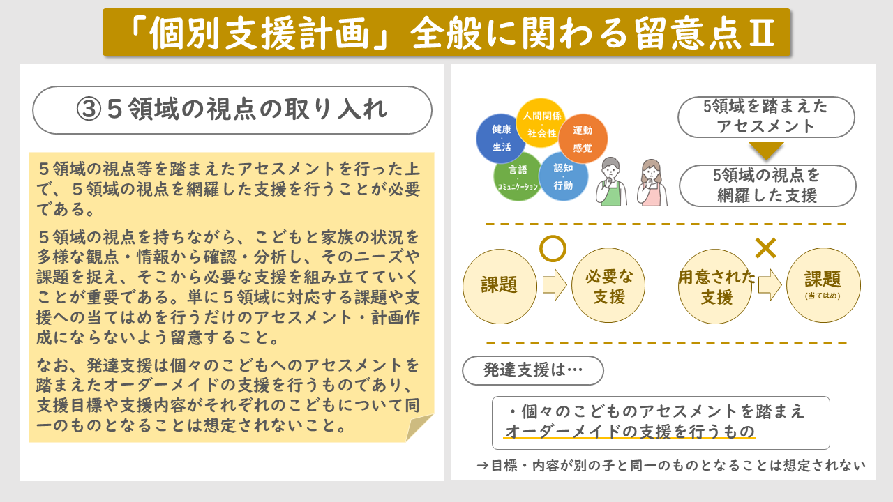 分かりやすく解説】5領域に沿った個別支援計画の記載のポイント
