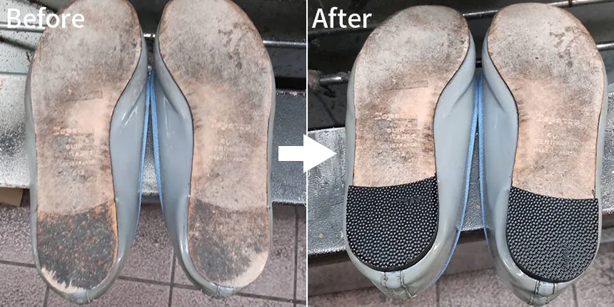 repetto（レペット）のエナメルパンプス｜外れたかかとを1時間で取付け