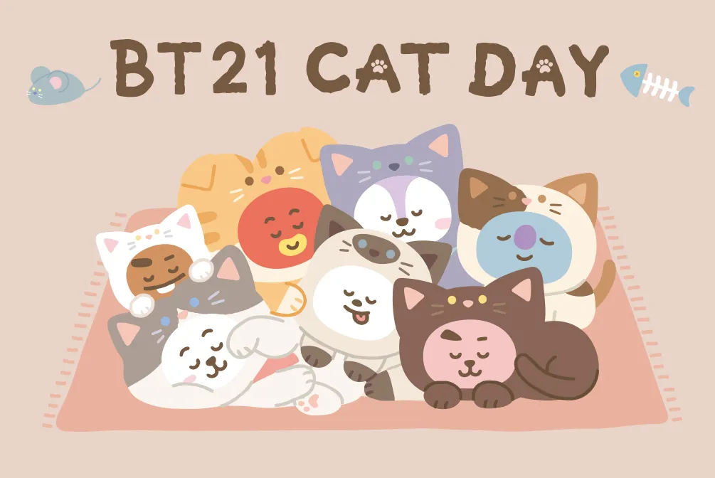 BT21 JAPAN Official Cat Day Doll 20cm – K-STAR