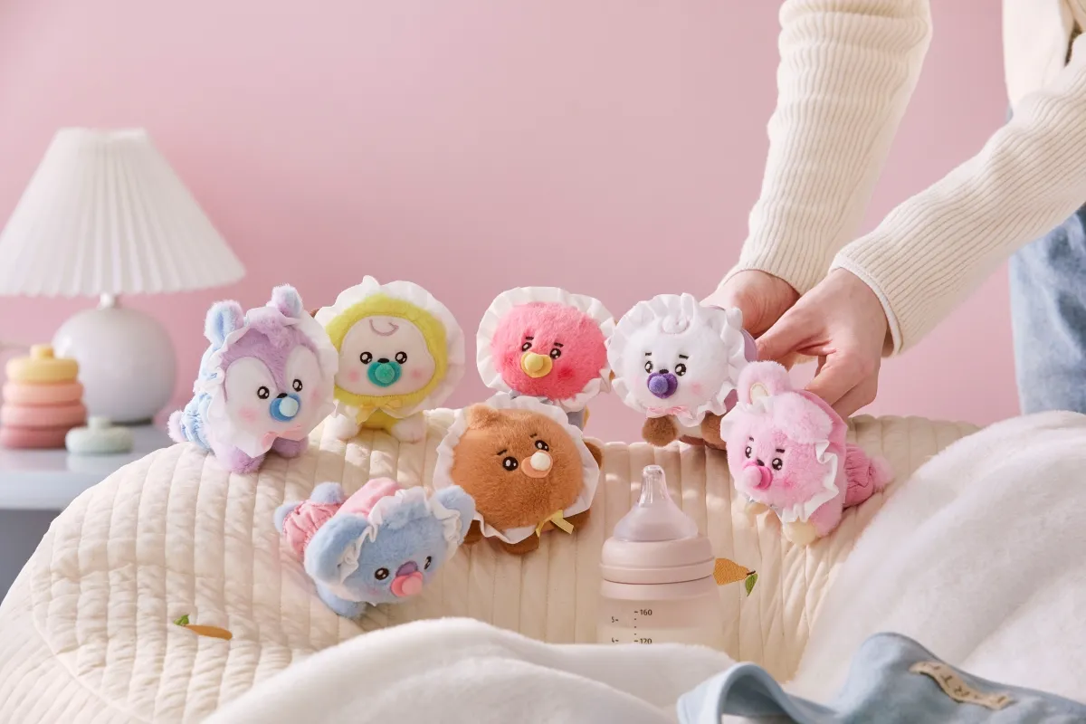 BT21 - BT21 パープルキーリング&amp;クローゼット 2点セット BT21 - BT21 パープルキーリング&クローゼット 2点セット 🐰の