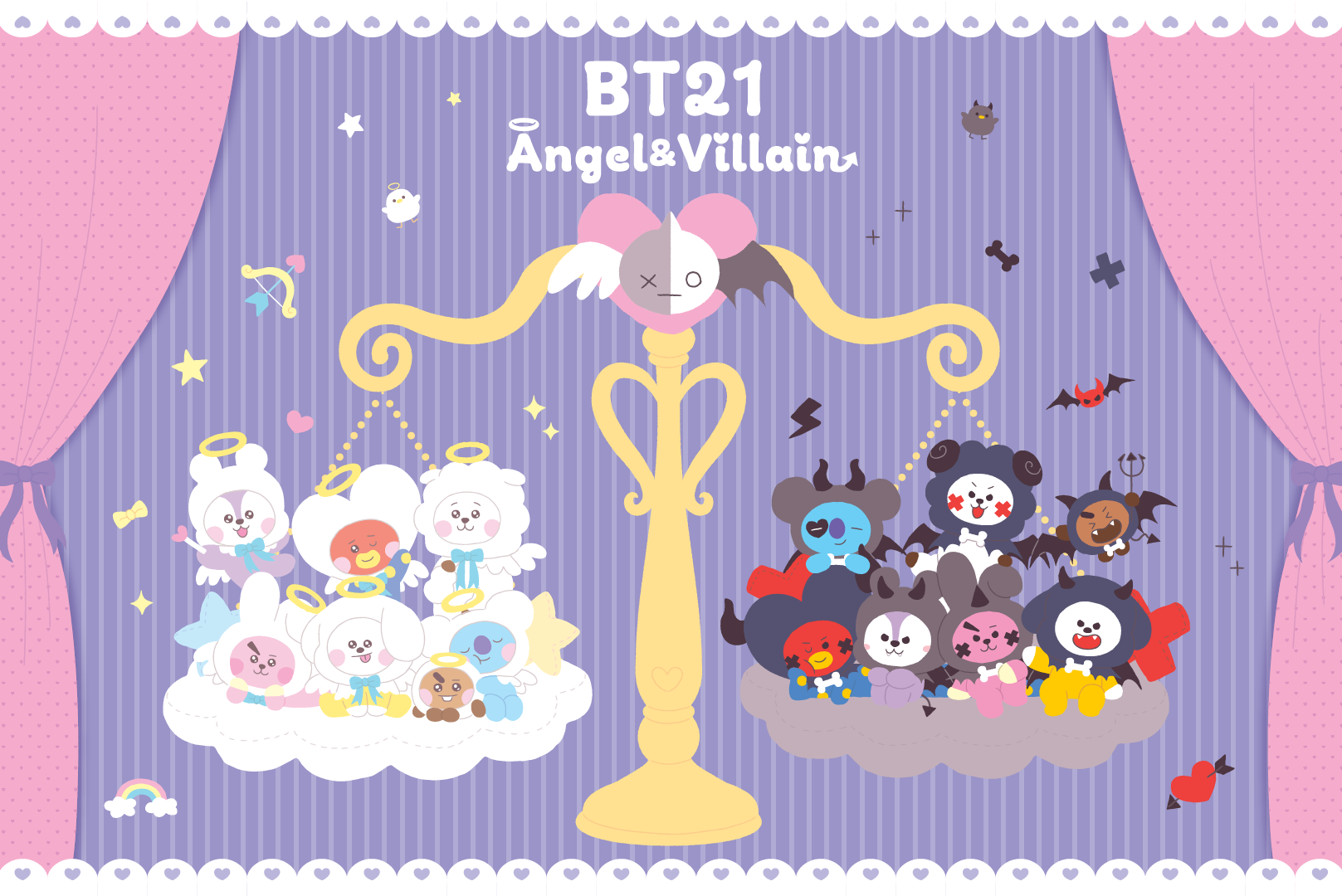 BTS BT21 ピザ コラボ ムードランプ フィギュアコンプ BTS BT21 Inside Mang Hope In Love & PIZZA ALVOLO Promotional