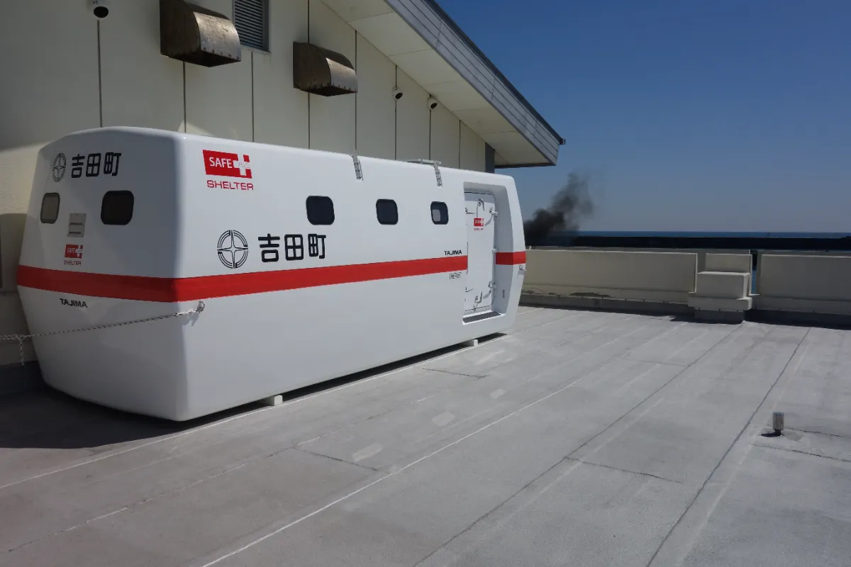 シェルター 浮揚式津波洪水対策用シェルター「SAFE＋（セーフプラス