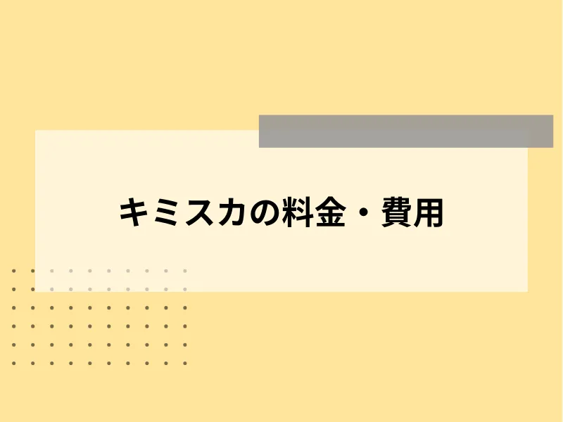 キミスカの料金・費用