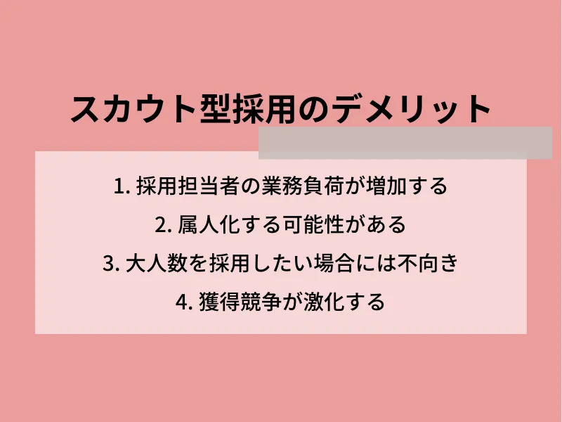 スカウト型採用のデメリット