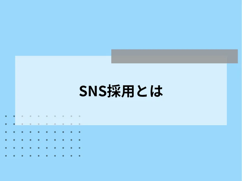 SNS採用とは