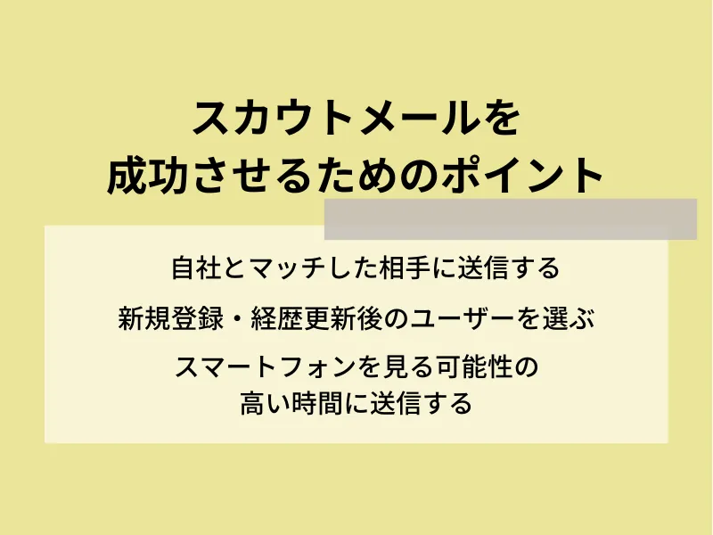スカウトメールを成功させるためのポイント