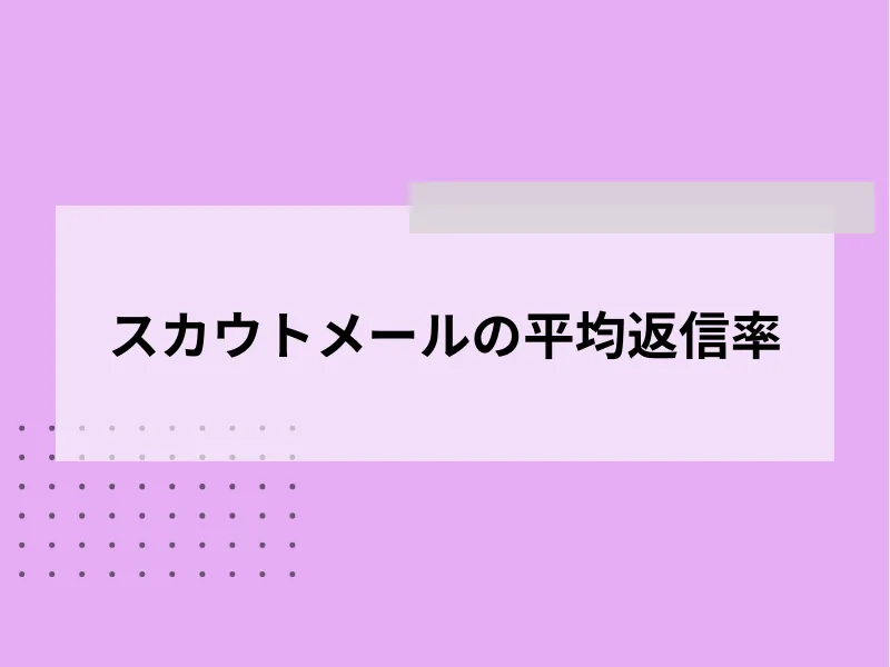 スカウトメールの平均返信率