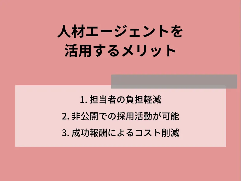 人材エージェントを活用するメリット