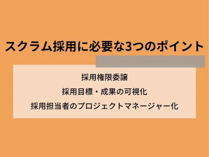 スクラム採用に必要な3つのポイント