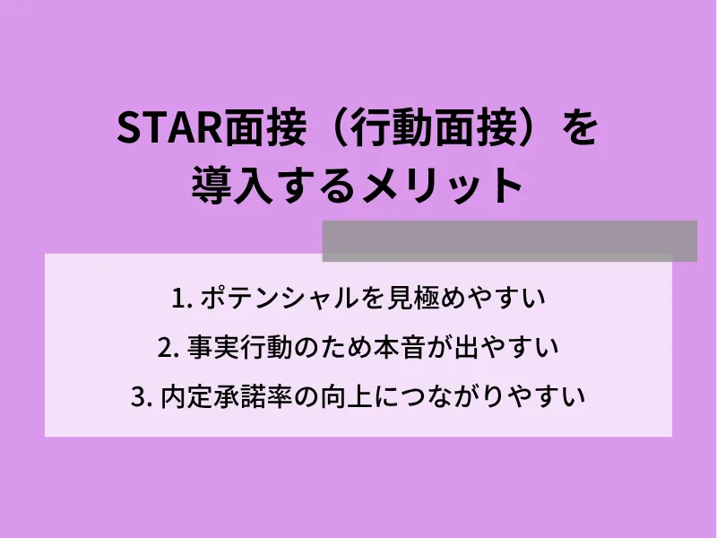 STAR面接（行動面接）を導入するメリット