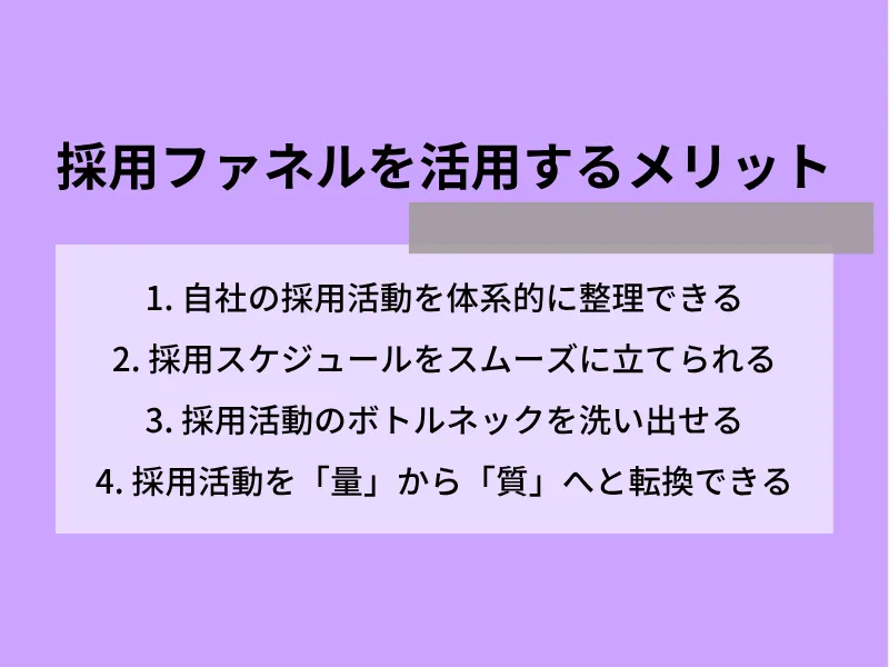 採用ファネルを活用するメリット