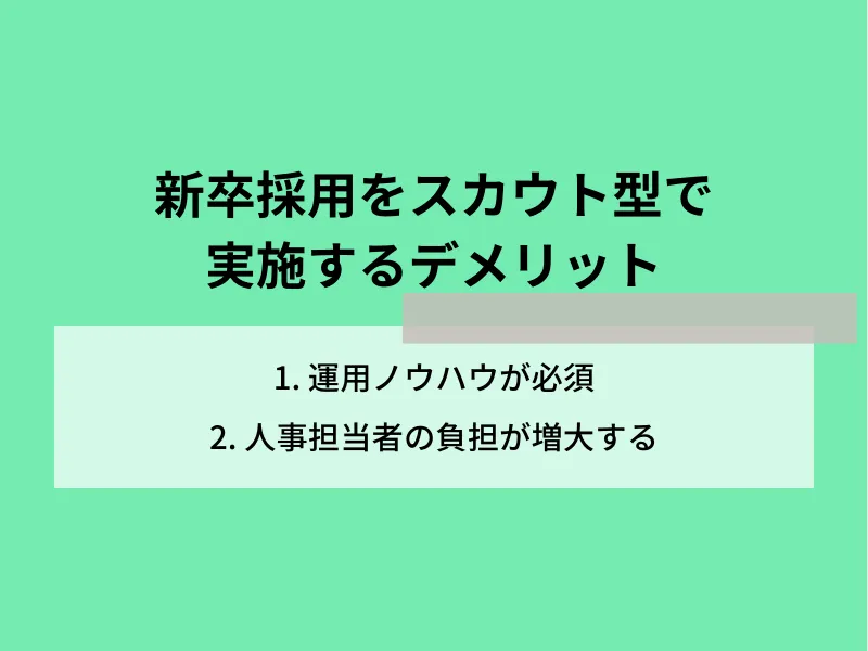 新卒採用をスカウト型で実施するデメリット