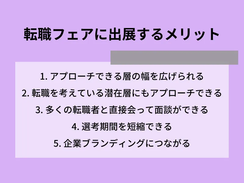 転職フェアに出展するメリット
