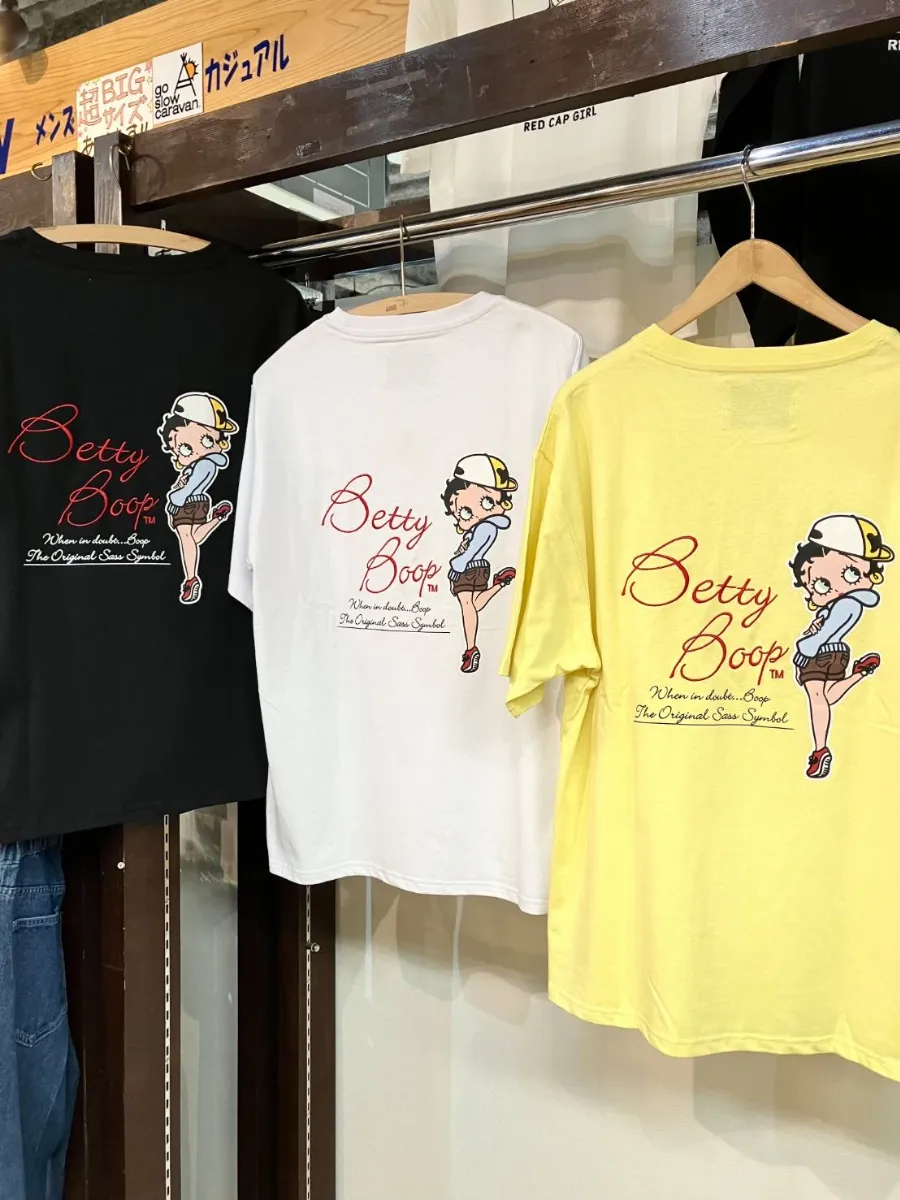 ベディーちゃん　大人気即完売　SILKY UKIYO SHIRTS 楽天市場】ベティちゃん BETTY BOOP☆クラックプリント長袖T
