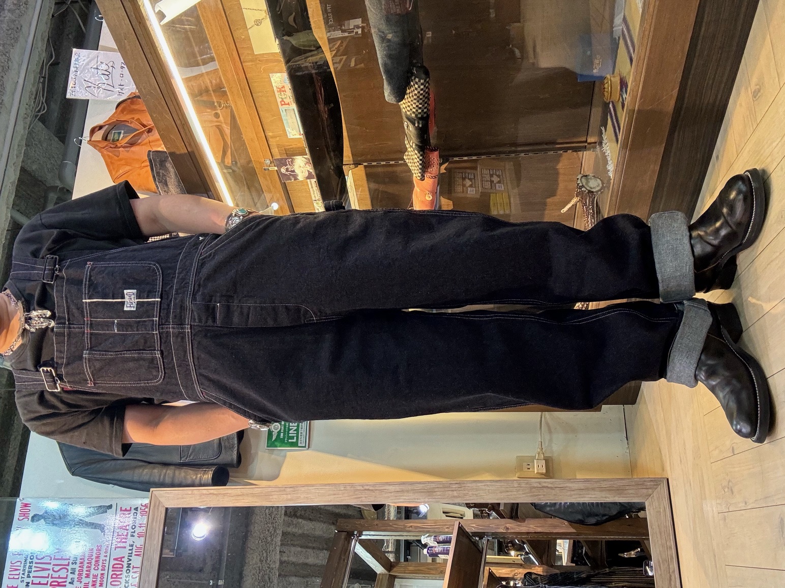 Workn' Sport デニムオーバーオール デッドストック古着W42L34 Workn' Sport デニムオーバーオール デッドストック古着W42L34