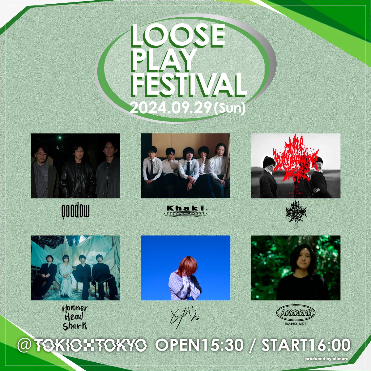 Khaki、Acidclank、とがるら6組が集った祝祭ーー『LOOSE PLAY