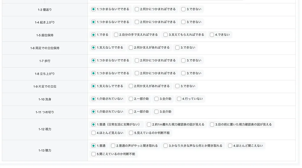 認定情報 修正画面