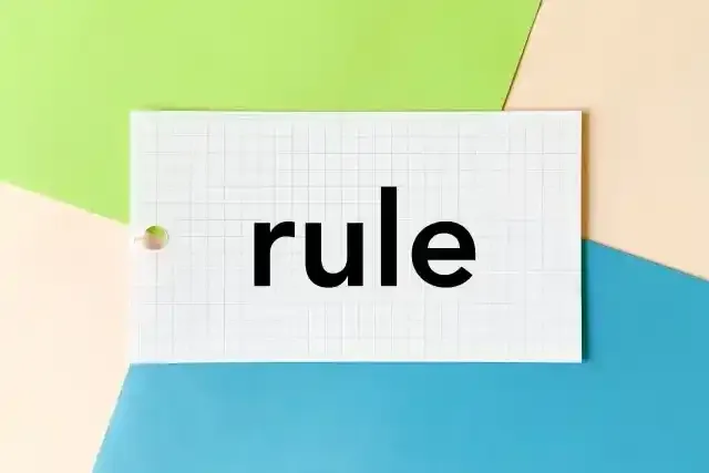 ruleと書かれた紙