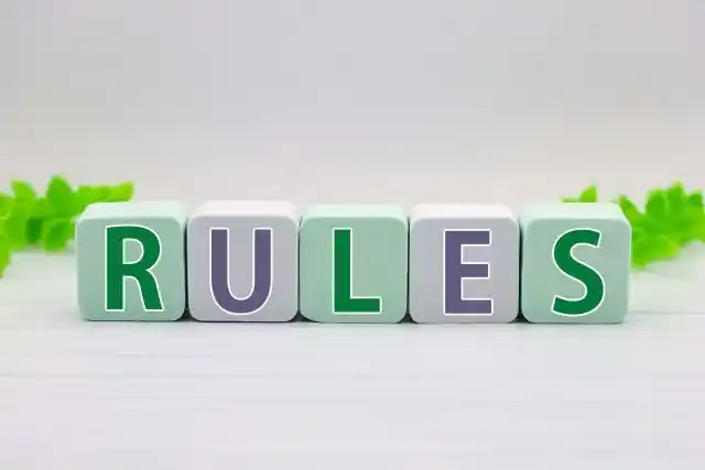 ルールと記載された文字ブロック