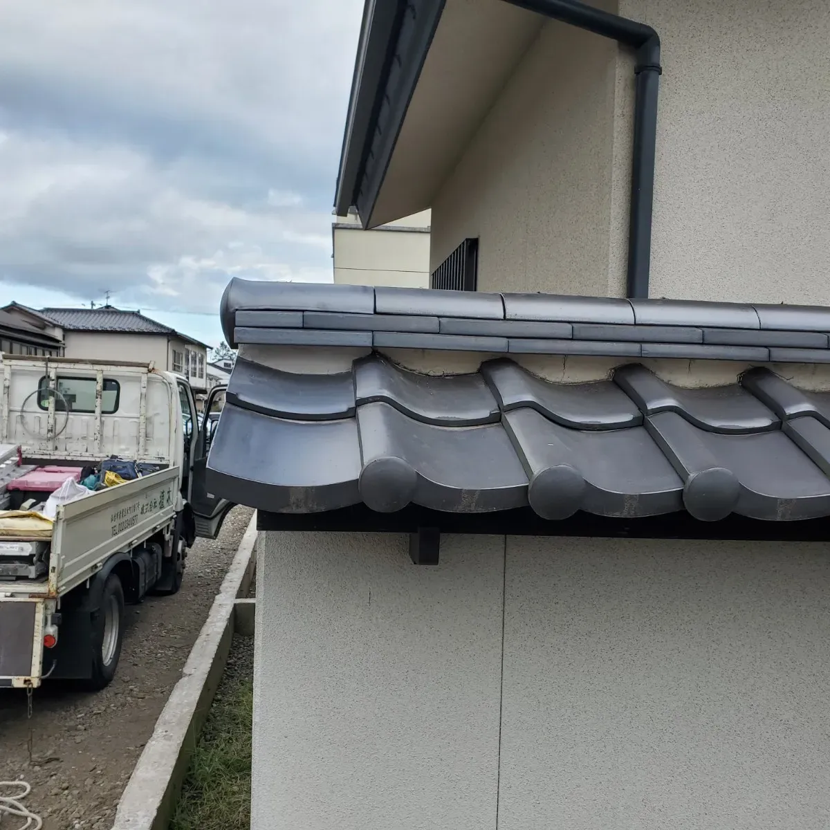 宮城県白石市 塀笠木補修工事
