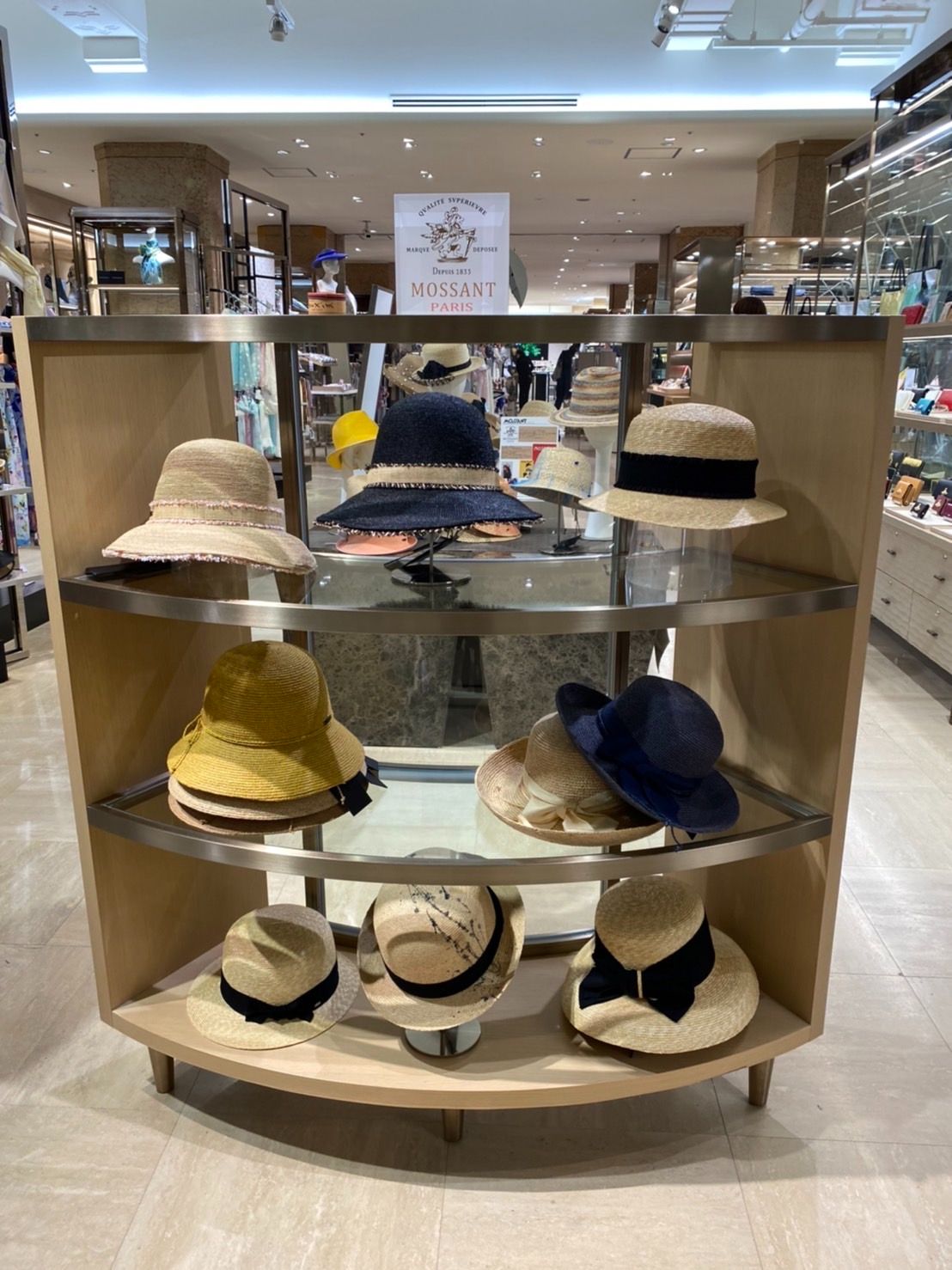 高島屋　マキシン　1stedition リボン　帽子　2点セット　箱付き　高級 超美品】皇室御用達 高級老舗帽子店 神戸maximマキシン日本製