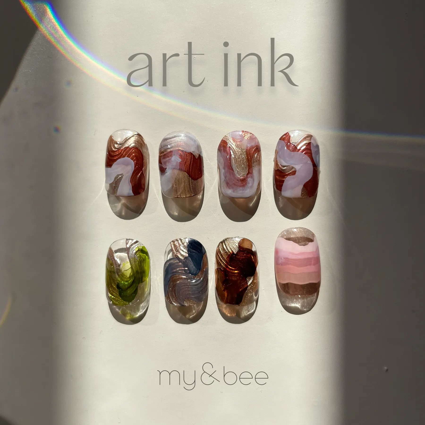 my&bee Art ink 10色セット my&bee マイビー アートインクセットE | AI-SE - ネイル用品通販