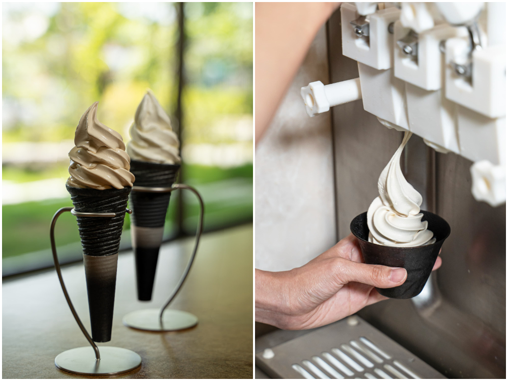 新商品】『丸八製茶場』の「献上加賀棒茶ソフトクリーム」