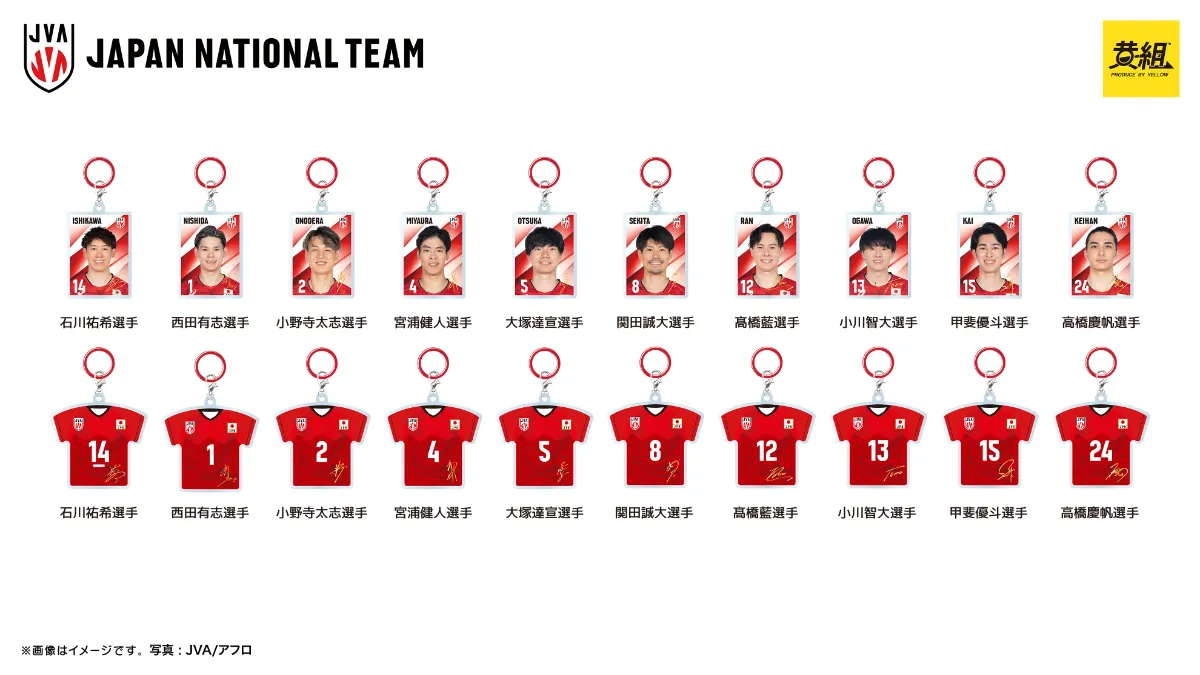 2025年10月発売予定】バレーボール男子日本代表「めじるしチャーム