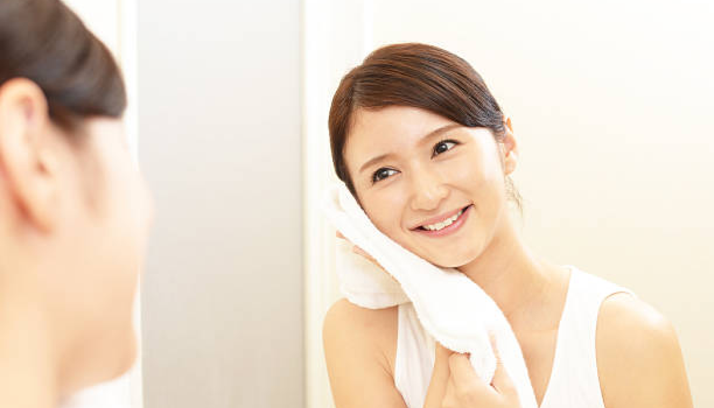 ⑤水分を優しくふき取る