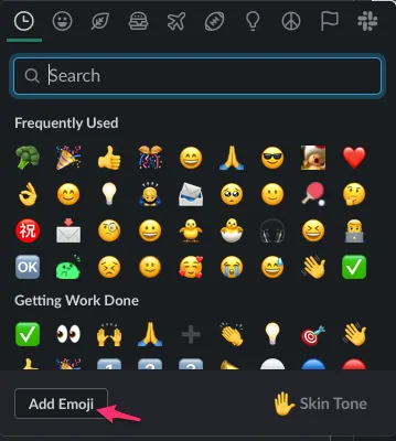 Add Emojiを選択