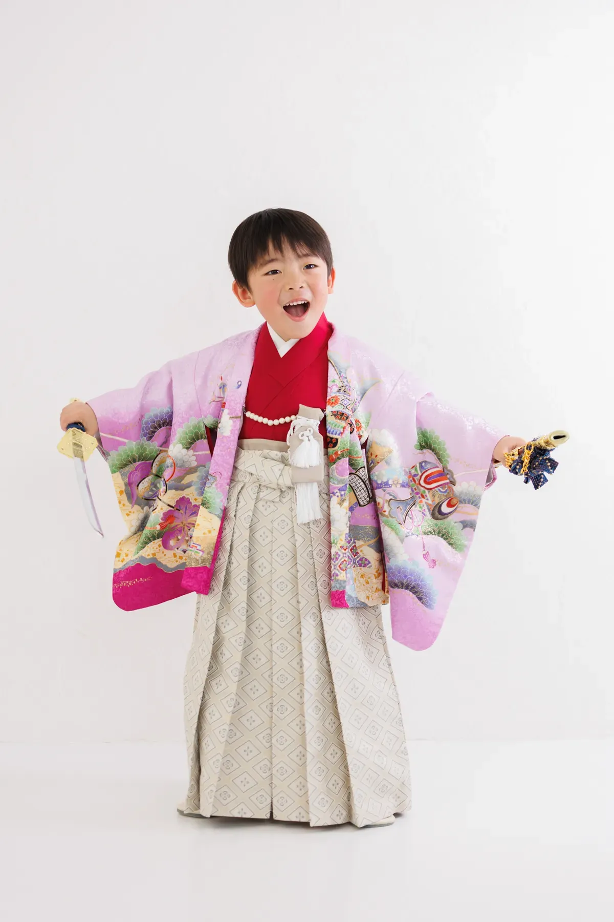 七五三 5歳 男の子 羽織袴 和装スタジオフォト 小松市 写真館 ヤマダフォト