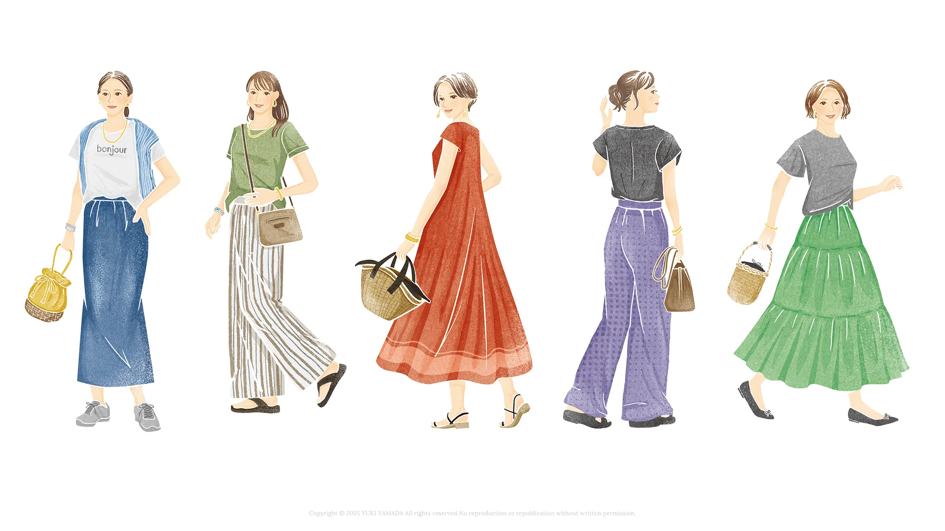 セシレーヌ 25年 夏号 巻頭特集イラスト | YAMADA YUKI