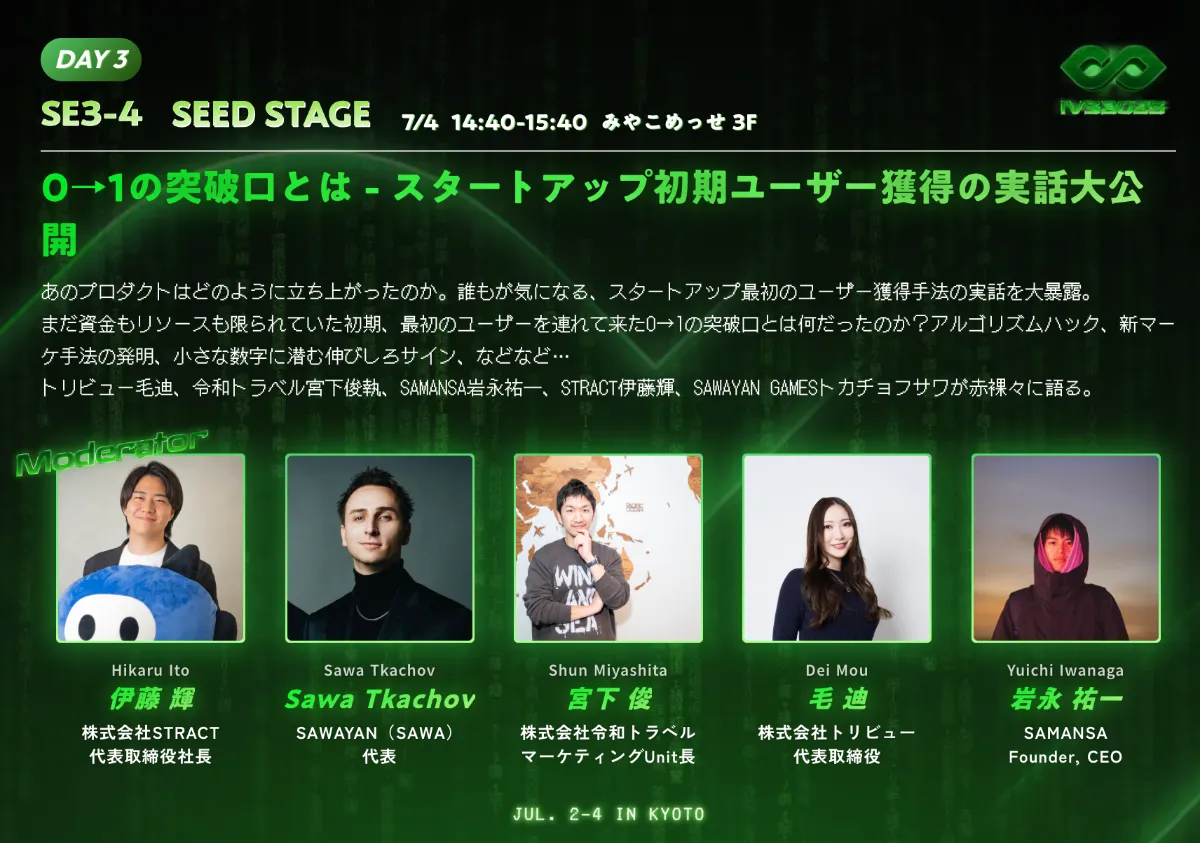 IVS2025」メルカリ会長・小泉氏の注目セッションに、STRACT代表・伊藤が登壇！〜6社共催サイドイベントも開催決定〜