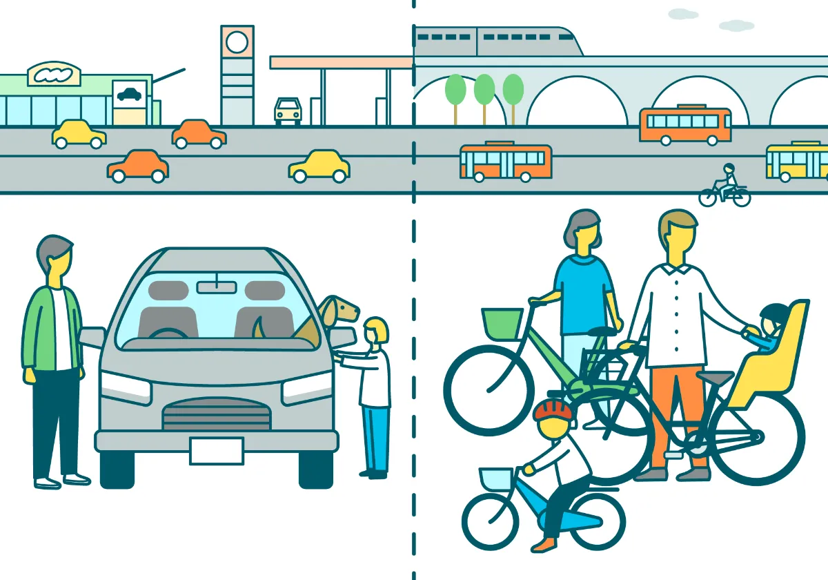 車を持たない生活 カーボンフットプリント削減行動 Spatial Footprint