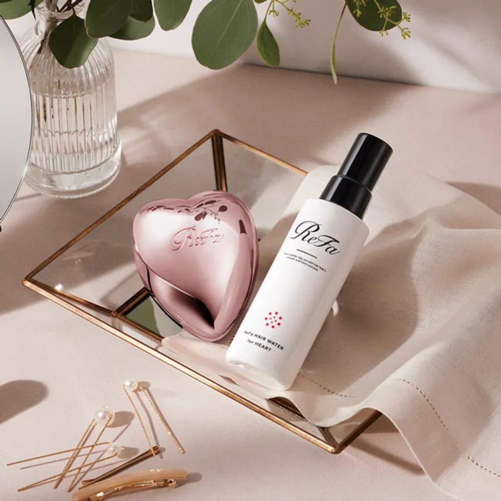 リファビューティックスマートドライヤー リファハートブラシミニ ヘアオイルおまけ Qoo10] リファ 【ReFa公式】リファハートブラシミニ