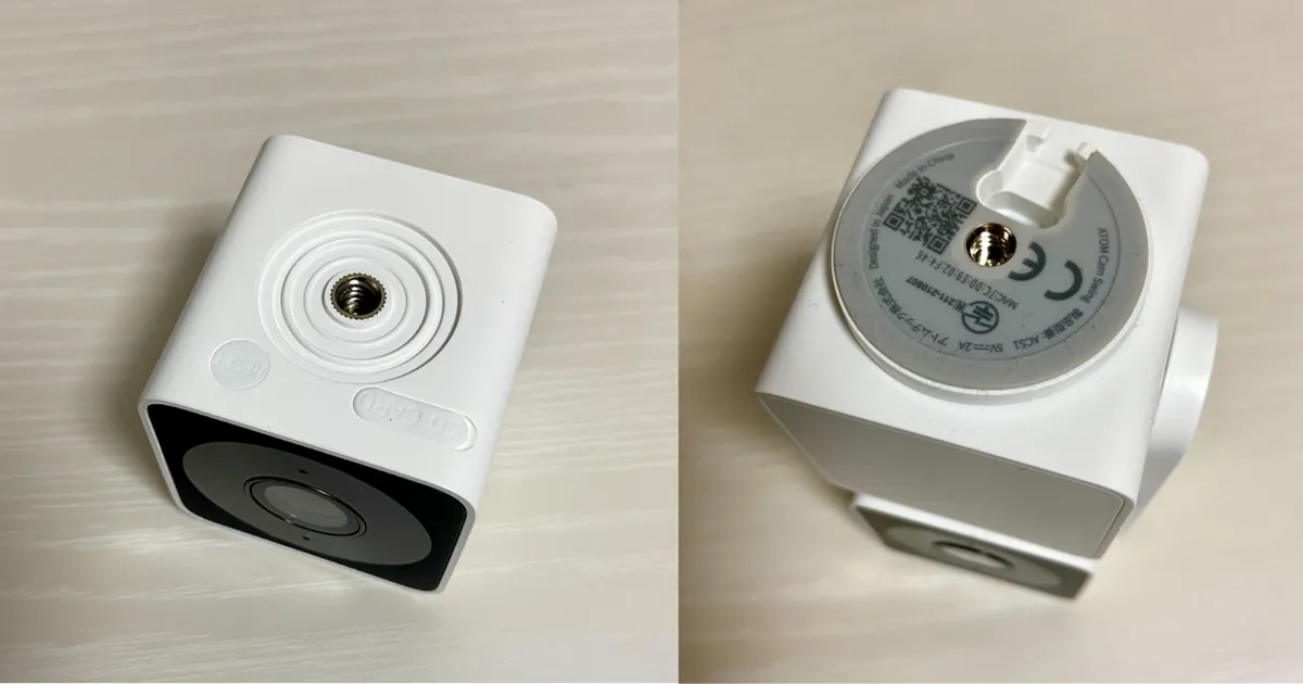 ATOM Cam 2やATOM Cam Swingを市販のカメラ用三脚やポールに設置 ATOM Cam 2やATOM Cam Swingを市販のカメラ用三脚やポールに設置
