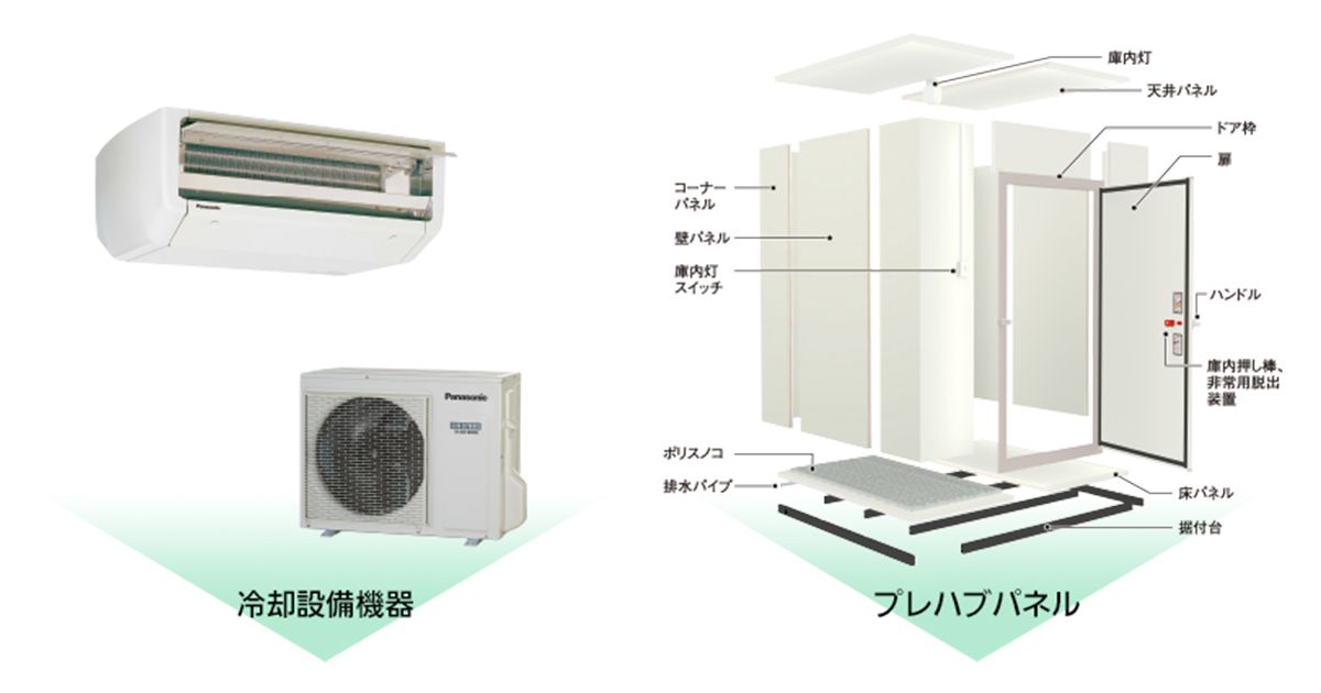 簡易プレハブ冷蔵・冷凍倉庫作成 簡易プレハブ冷蔵・冷凍倉庫作成