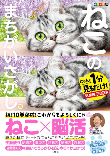 文響社 公式】毎日脳活スペシャル ねこのまちがいさがし10