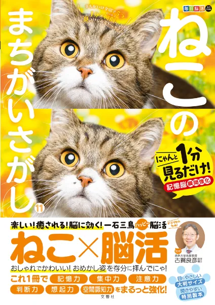 文響社 公式】毎日脳活スペシャル ねこのまちがいさがし11