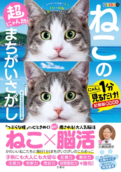 文響社 公式】毎日脳活スペシャル 超にゃん問！ ねこのまちがいさがし