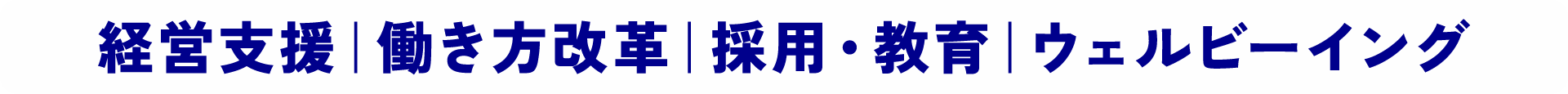 経営支援｜働き方改革｜採用・教育｜ウェルビーイング