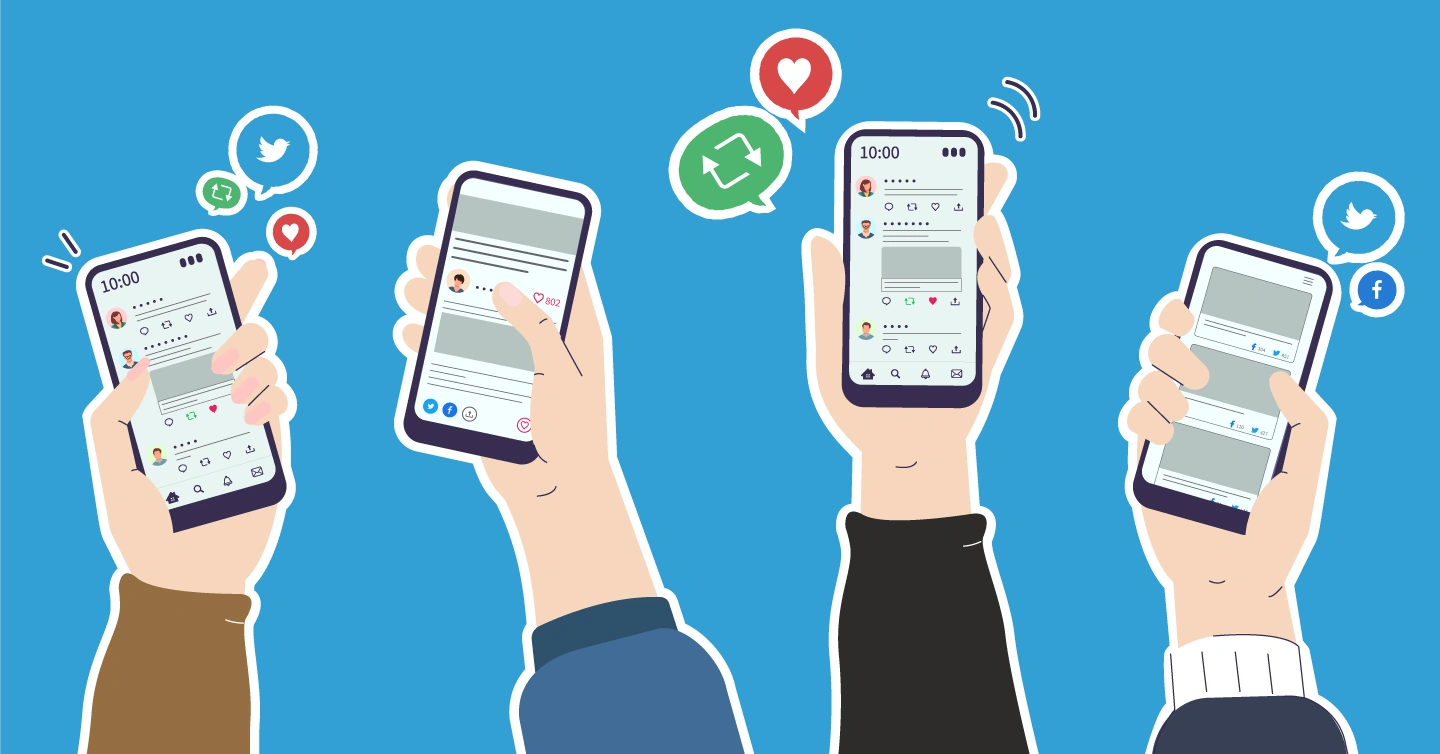 商品・サービスのレビュー記事で埋め立て:スマホイラスト