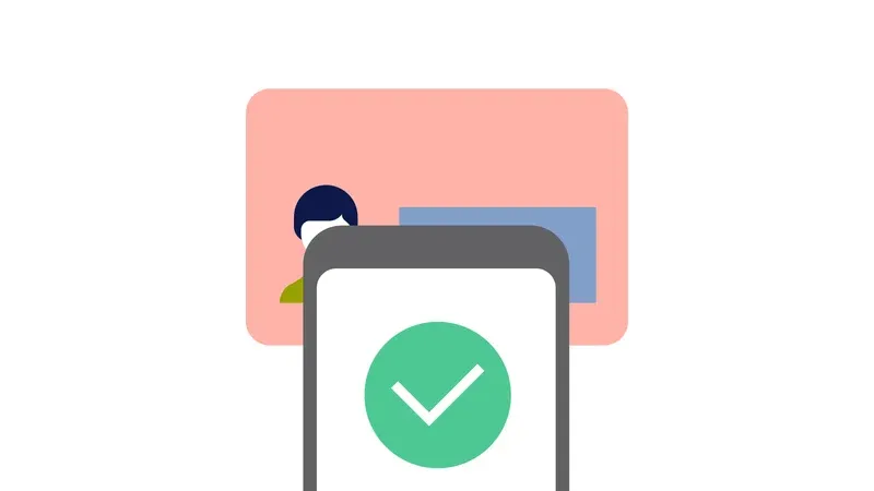 スマートフォンでマイナンバーカードを読み取っているイメージ