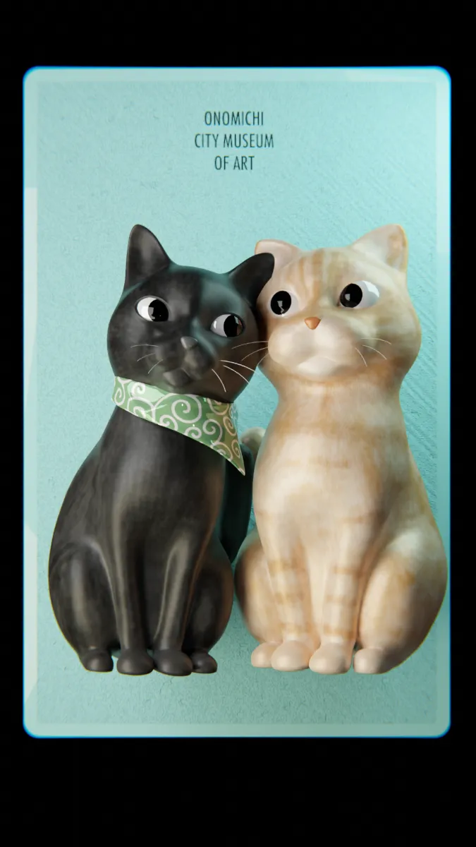 広島県尾道市・尾道市立美術館の来館記念にデジタルお土産を提供。